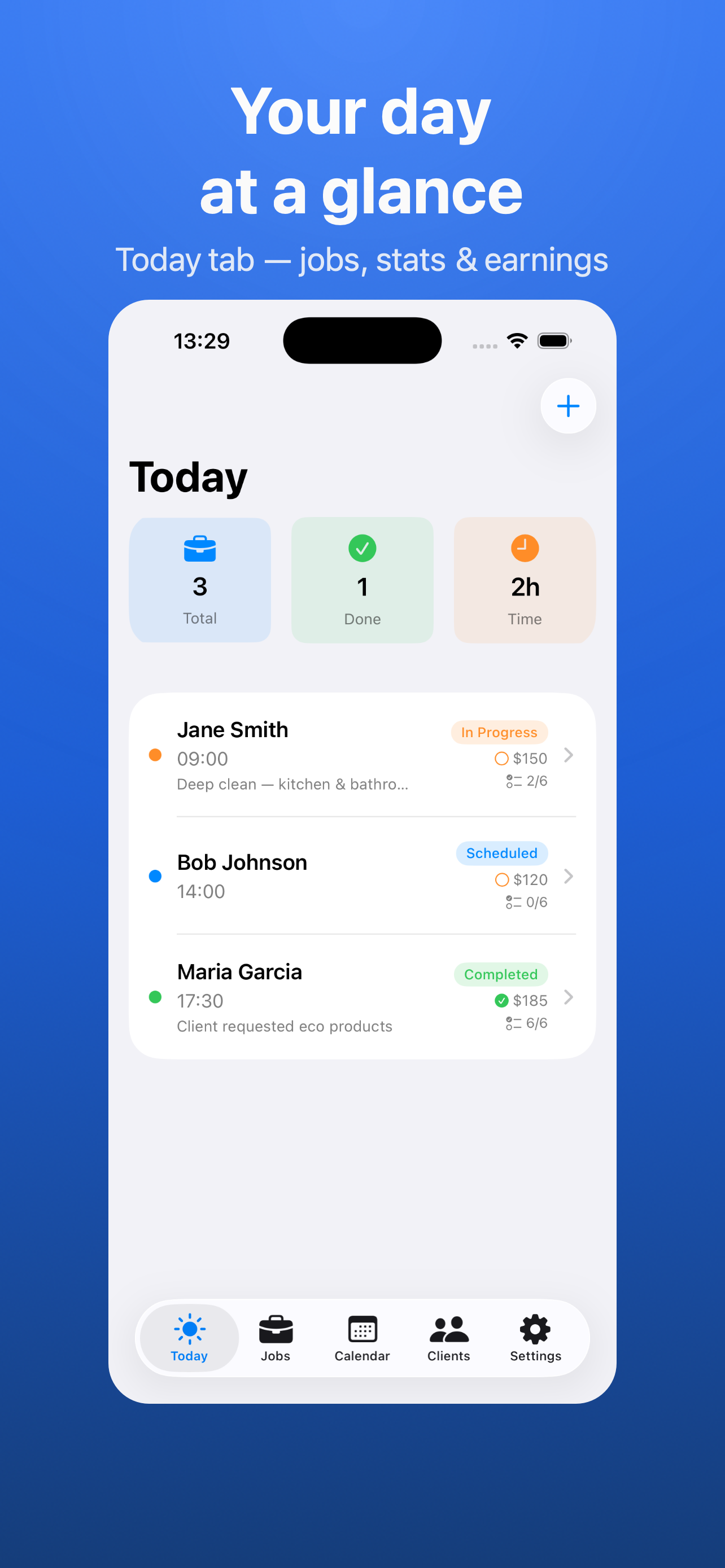 Clean Job Tracker iPhone screenshot 1