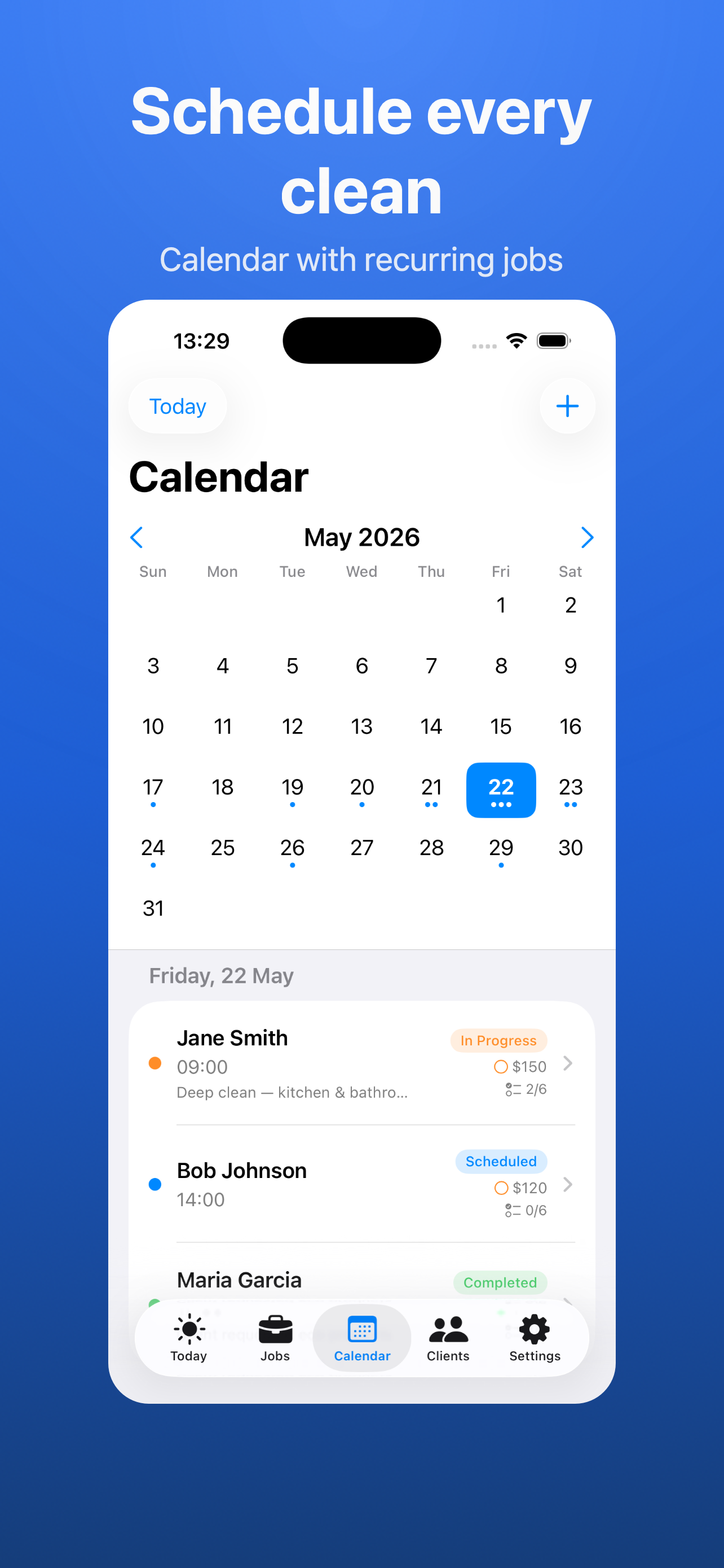 Clean Job Tracker iPhone screenshot 2