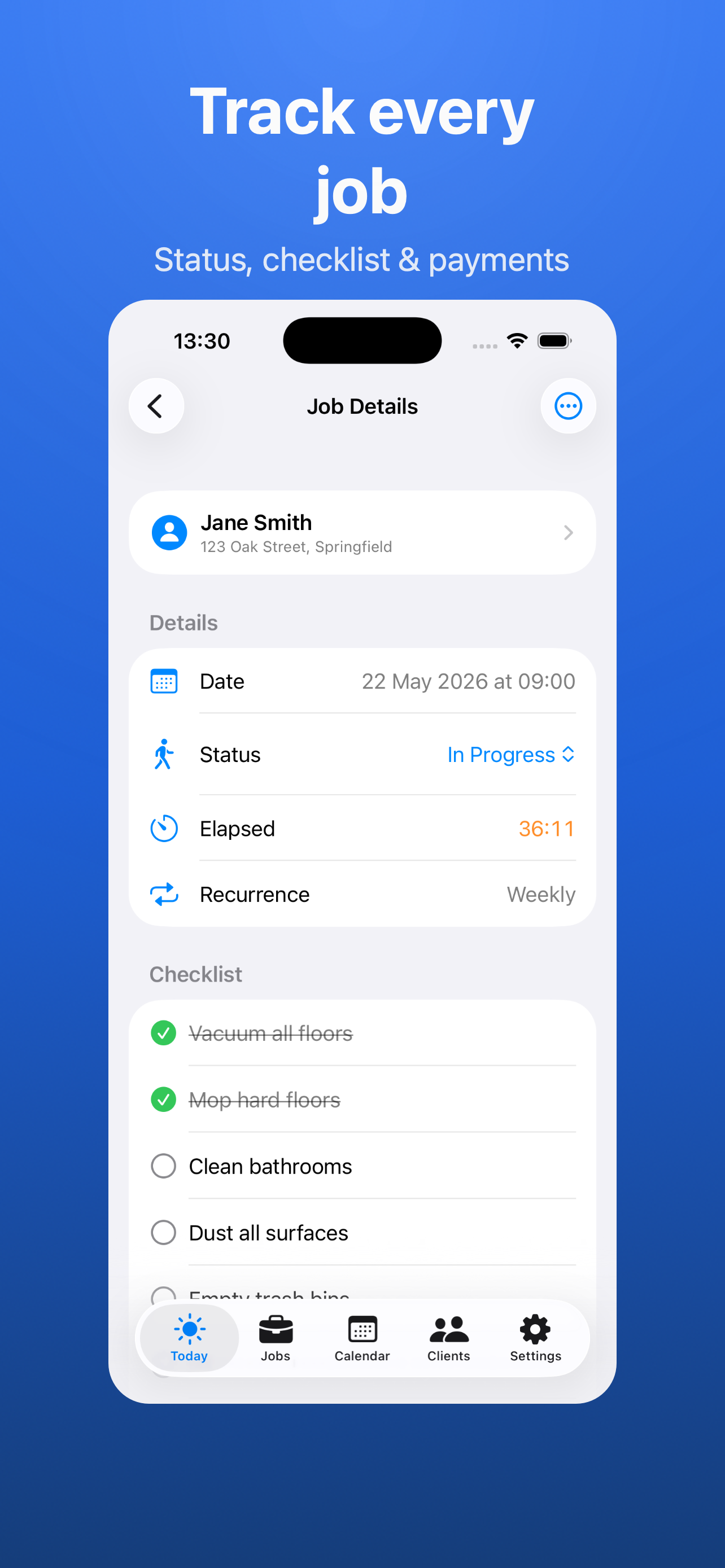 Clean Job Tracker iPhone screenshot 3