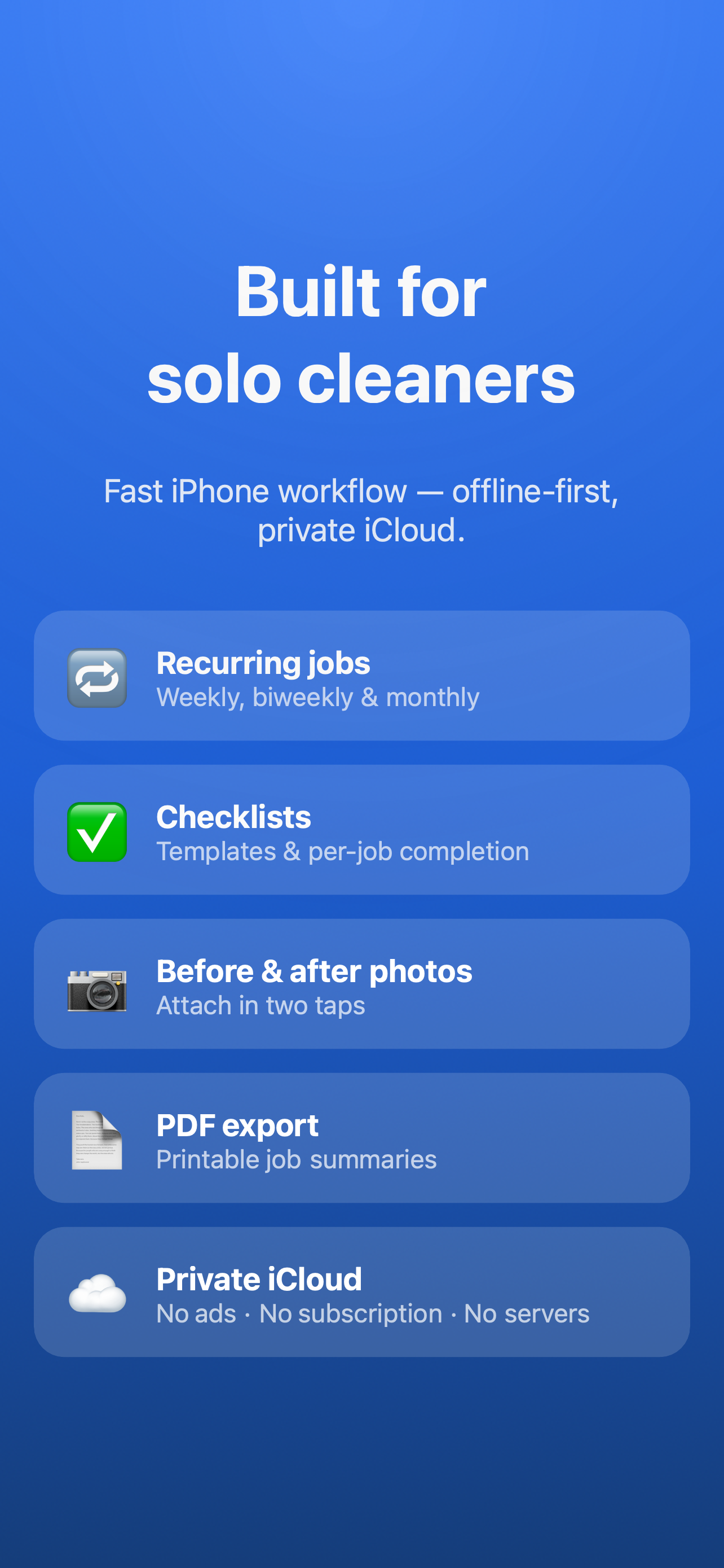 Clean Job Tracker iPhone screenshot 5