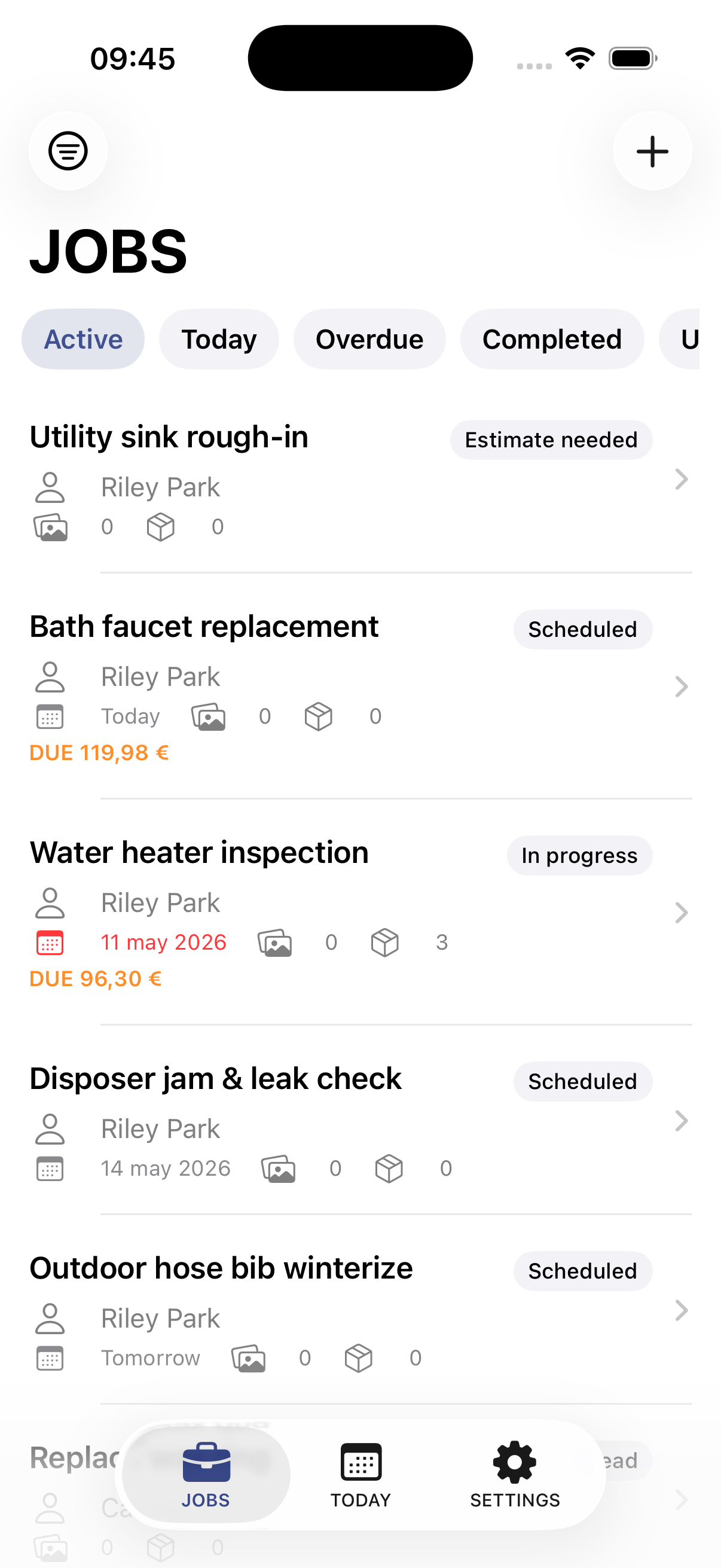 Field Service Job Tracker iPhone screenshot 1