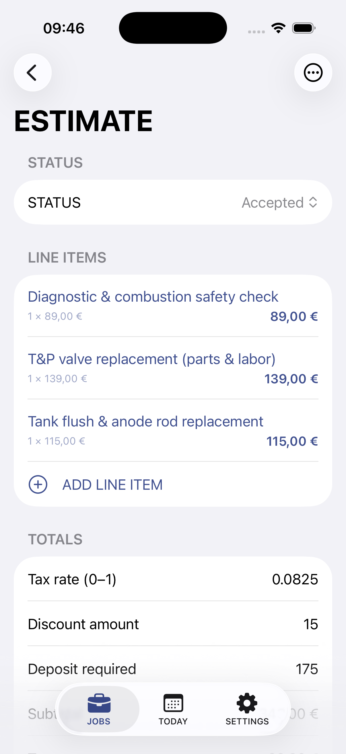 Field Service Job Tracker iPhone screenshot 3
