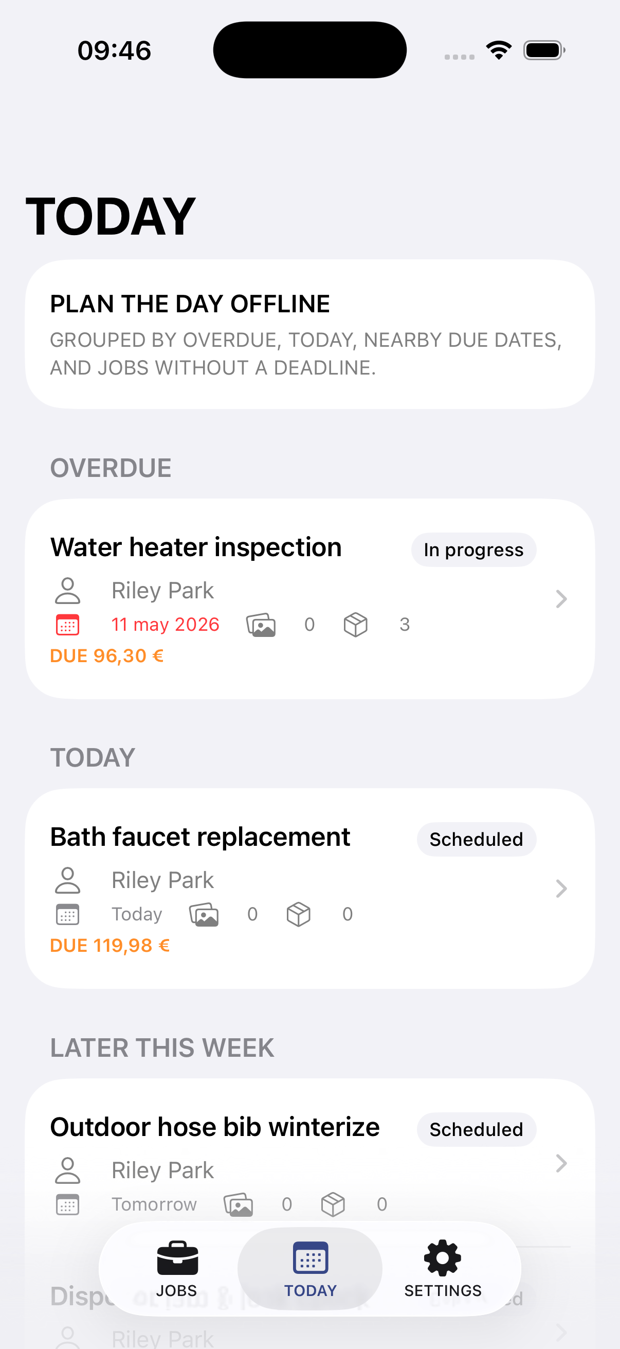 Field Service Job Tracker iPhone screenshot 6