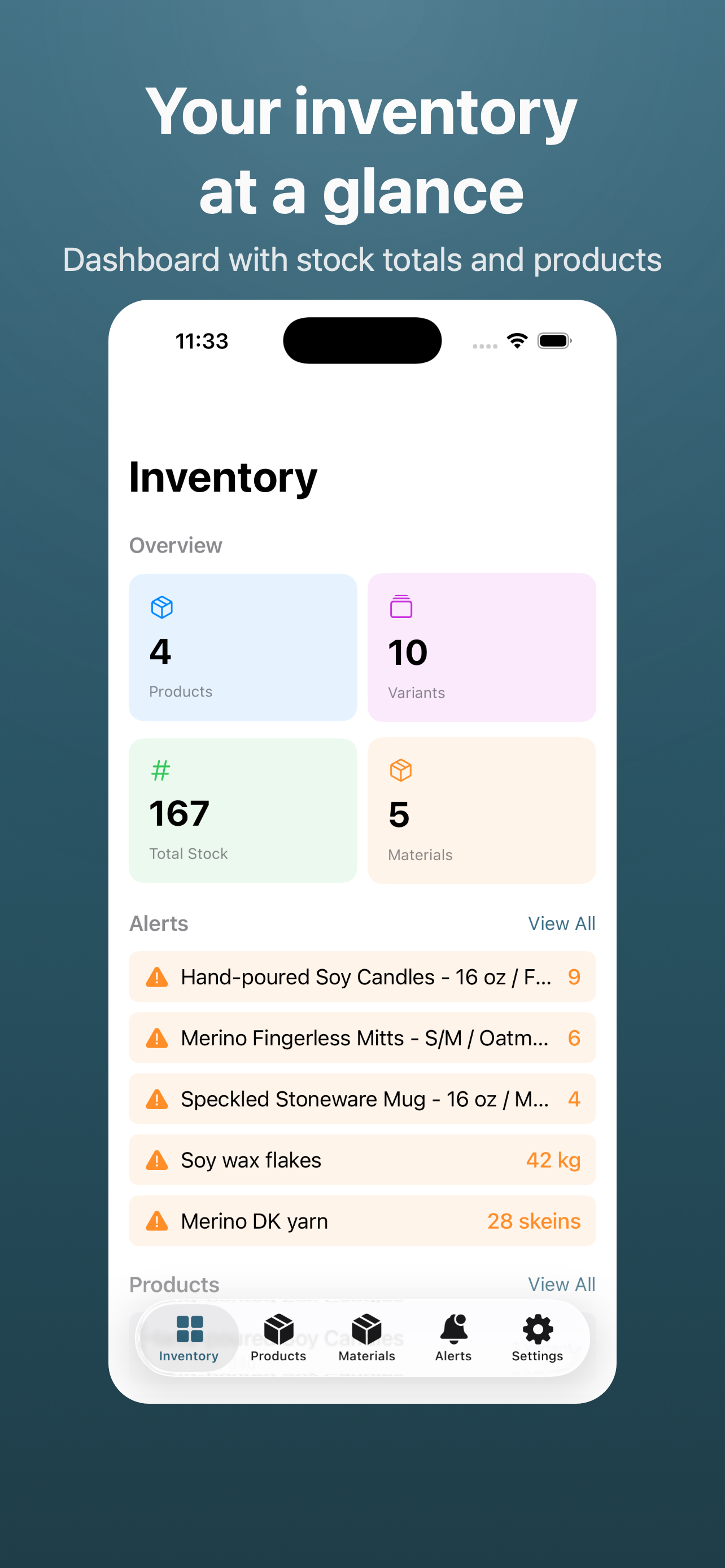 Inventory For Makers iPhone screenshot 1