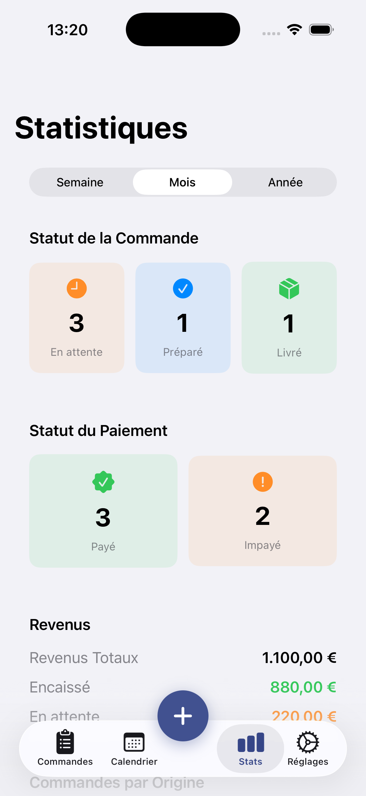 Custom Order Tracker · Capture d’écran iPhone 4