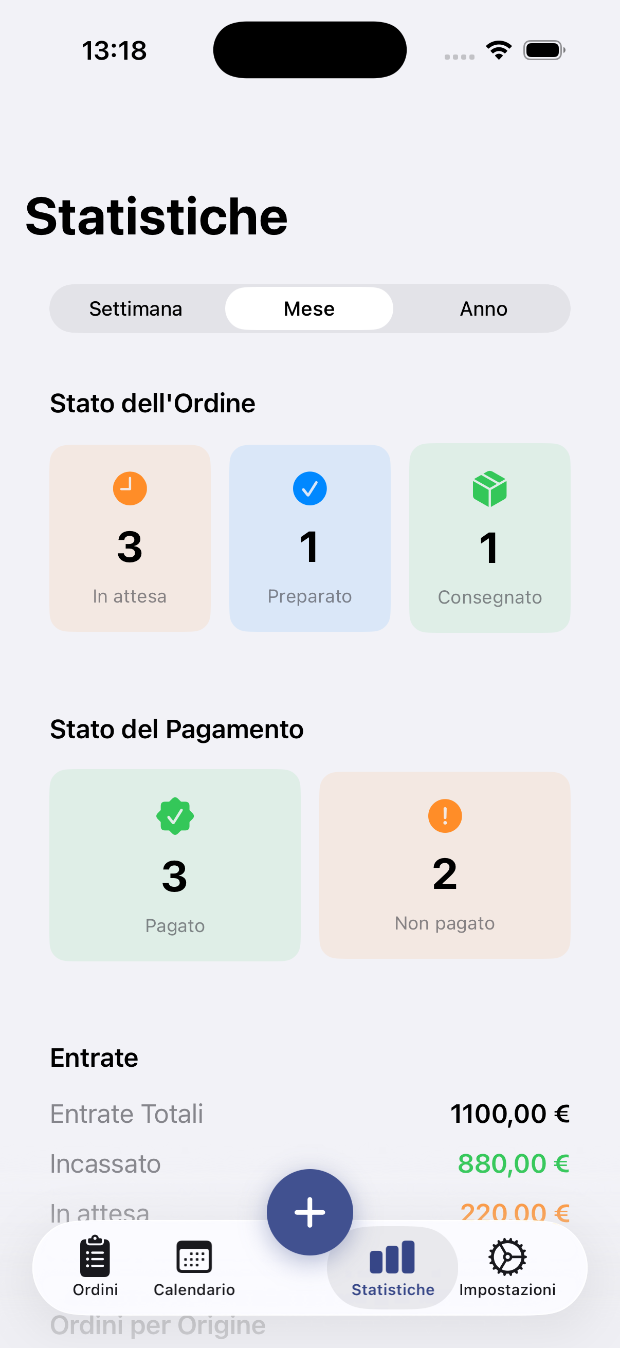 Custom Order Tracker · Schermata iPhone 4