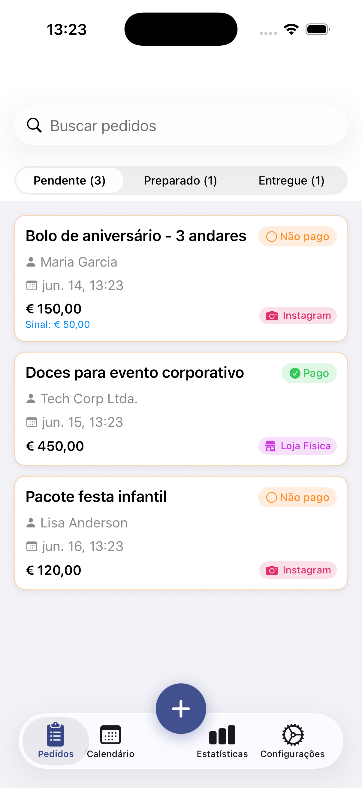 Custom Order Tracker · Captura de ecrã do iPhone 1