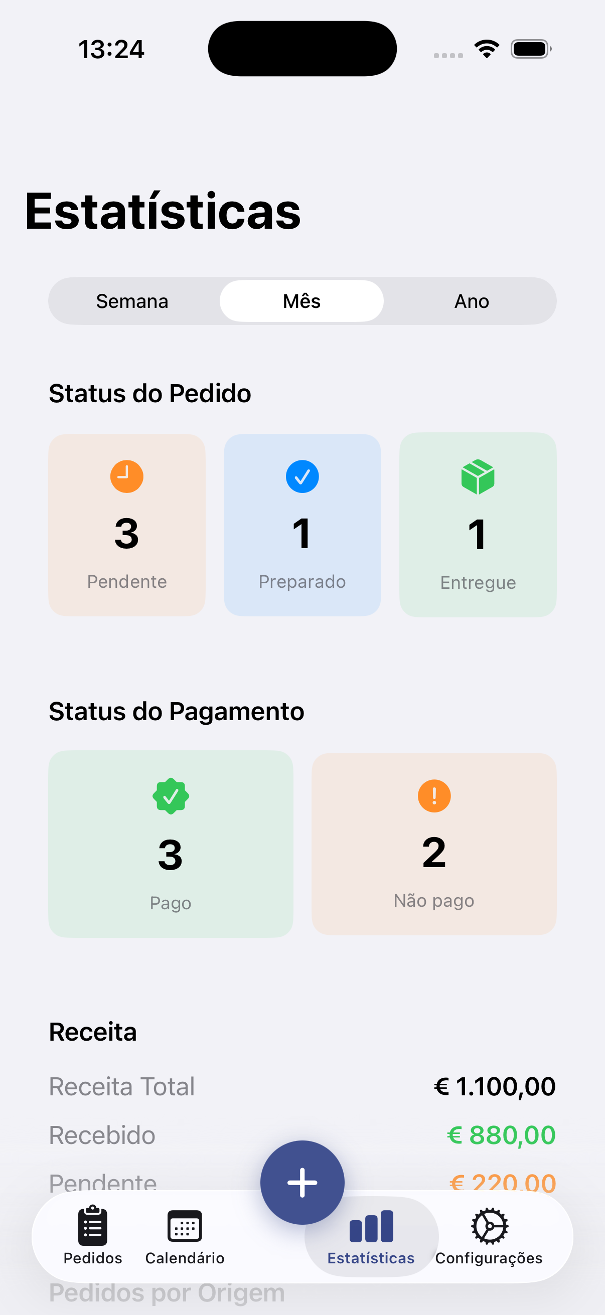 Custom Order Tracker · Captura de ecrã do iPhone 4
