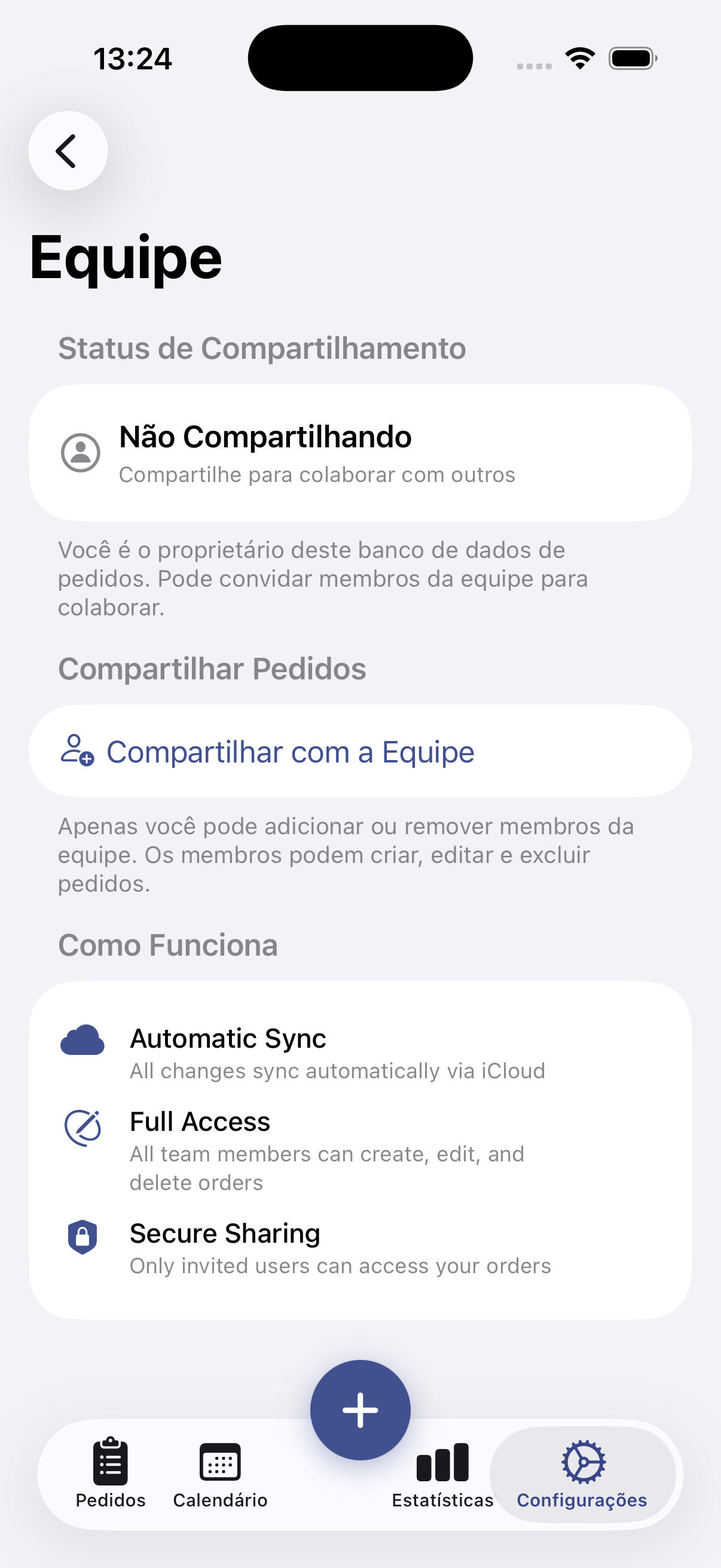 Custom Order Tracker · Captura de ecrã do iPhone 5